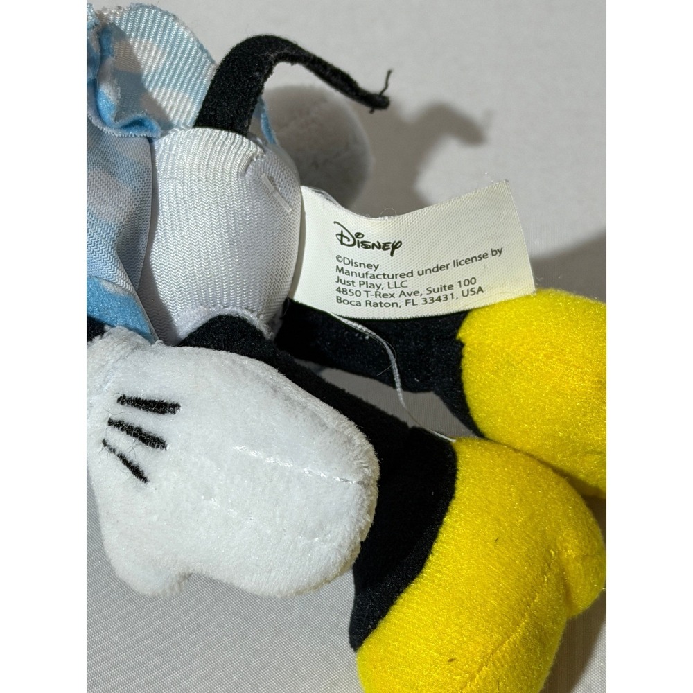 Disney Minnie Mouse Plush Stuffed Animal Blue Polka Dot Skirt Red Daisy Hat 8in - Picture 10 of 12